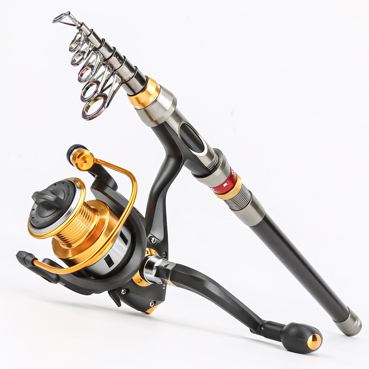 A241  Hot Sale Carbon Fiber Telescopic Fishing Rod, Portable Travel Fishing Combo, Long Throw Casting Saltwater Rod