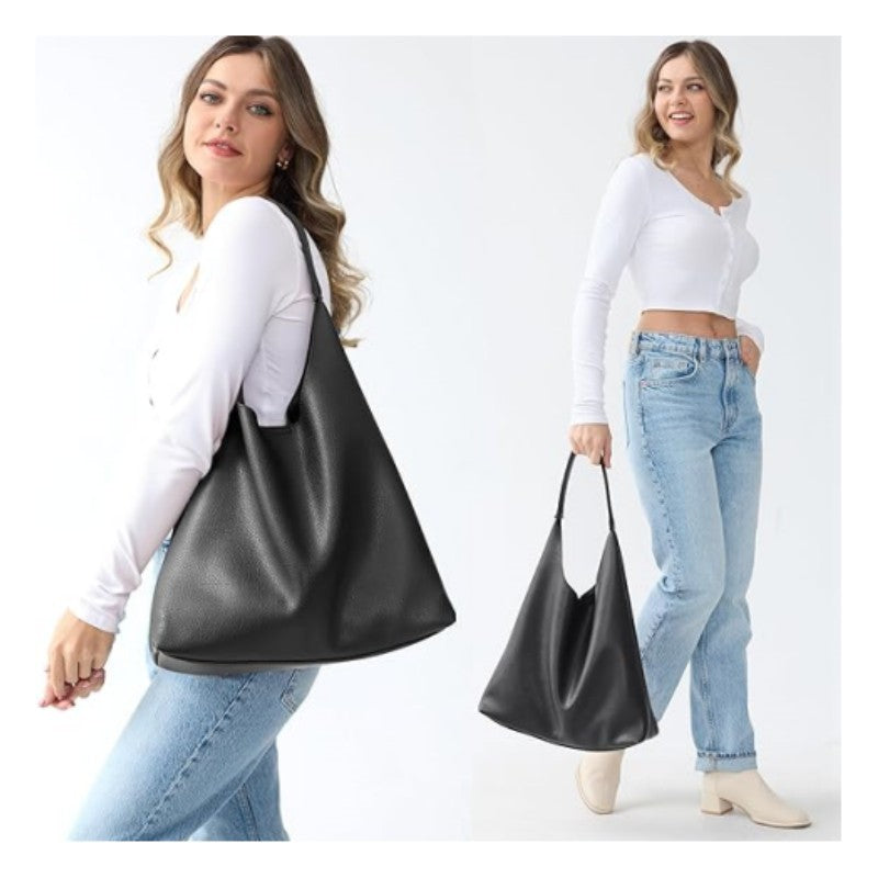 Soft-Sided Large Capacity Tote Bag for Women - Minimalist Shoulder Bag