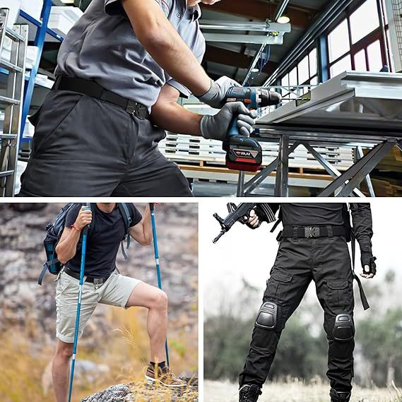 Tactical Belt, Military Hiking Rigger 1.5" Nylon Web Work Belt with Heavy Duty Quick Release Buckle