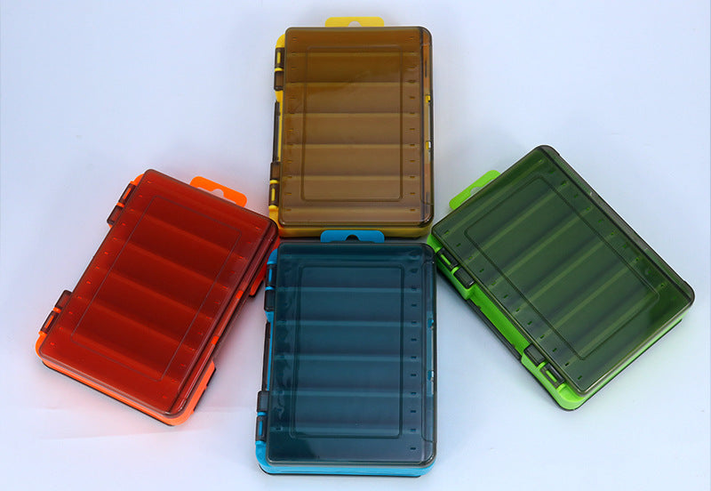 A268  Multi-Color Double-Sided Fishing Wooden Shrimp Box, Lure Bait Storage, Sea Fishing Accessory Organizer