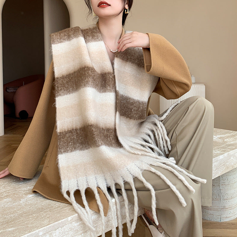 Winter Women Warm Scarf Long Shawl Large Scarves Cold Weather Thick Blanket Scarfs