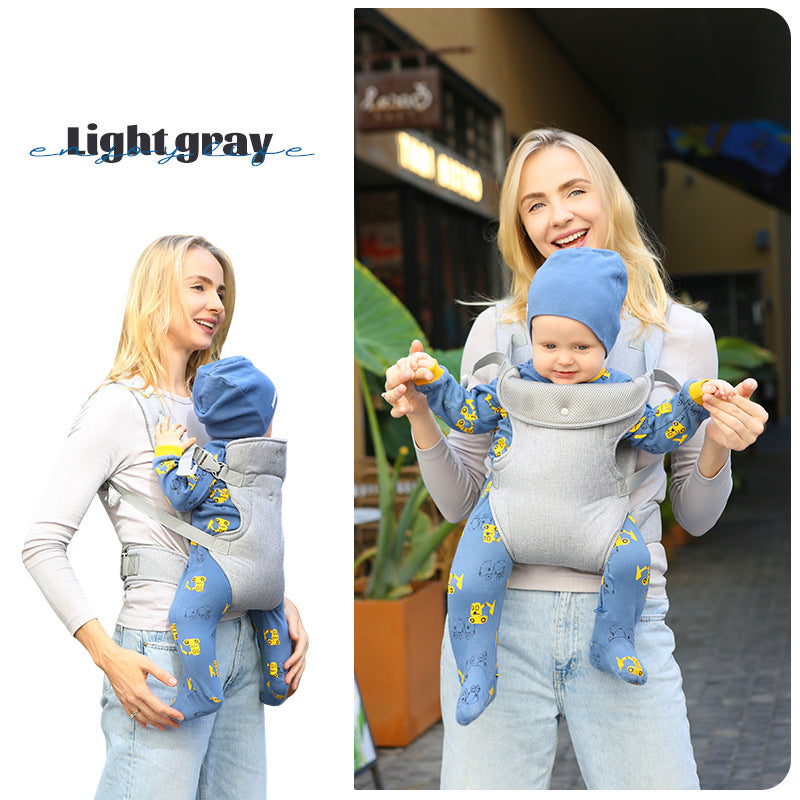 Baby Carrier, Baby Carrier Newborn to Toddler, Ergonomic, Cozy and Lightweight Infant Carrier for 7-44lbs, Toddler Carrier Ideal for Hands-Free Parenting with Zipper Pouch, Bottle Bag, Windproof Cover