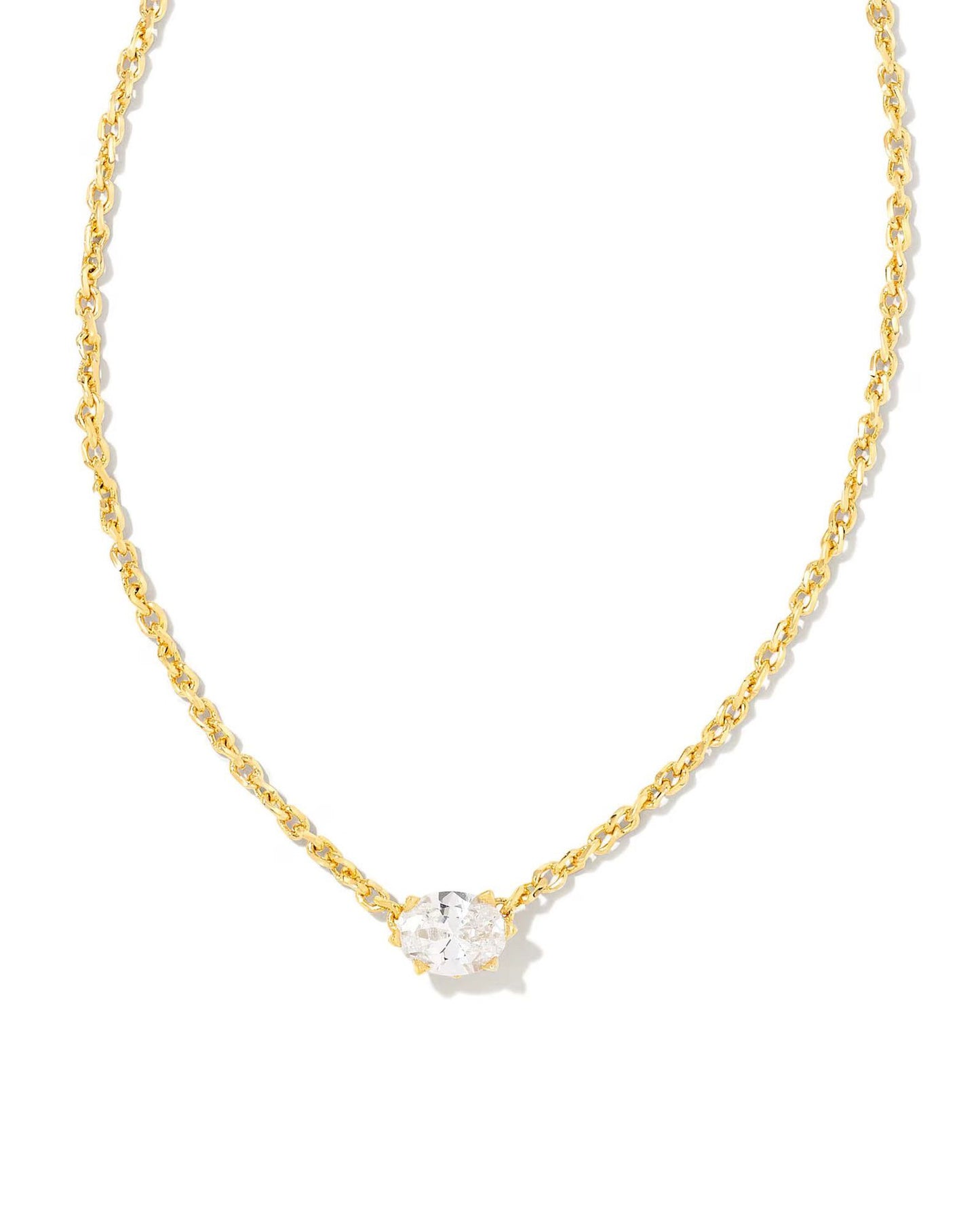 A358   New Luxury Colorful Gold Oval Gem Pendant Necklace Minimalist Dainty Clavicle Chain Fashion Women Jewelry