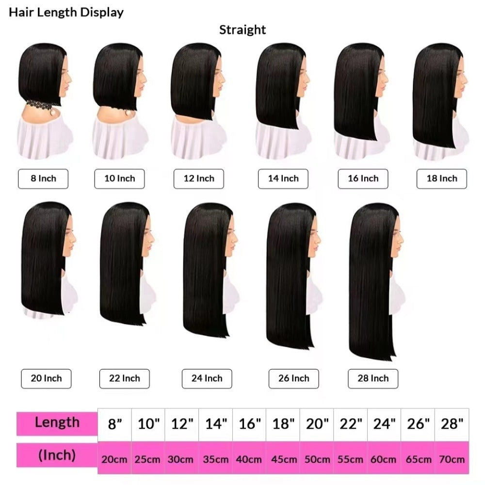 13x4 HD Glueless Lace Front Wig Yaki Straight Human Hair 180 Density For Black Women