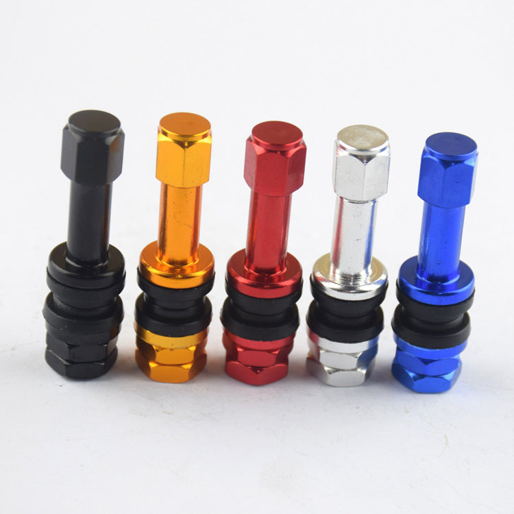 A311  TR413/TR414 Tubeless Tire Valve Stems, Black Rubber & Alloy Valve Caps Universal Tire Valves