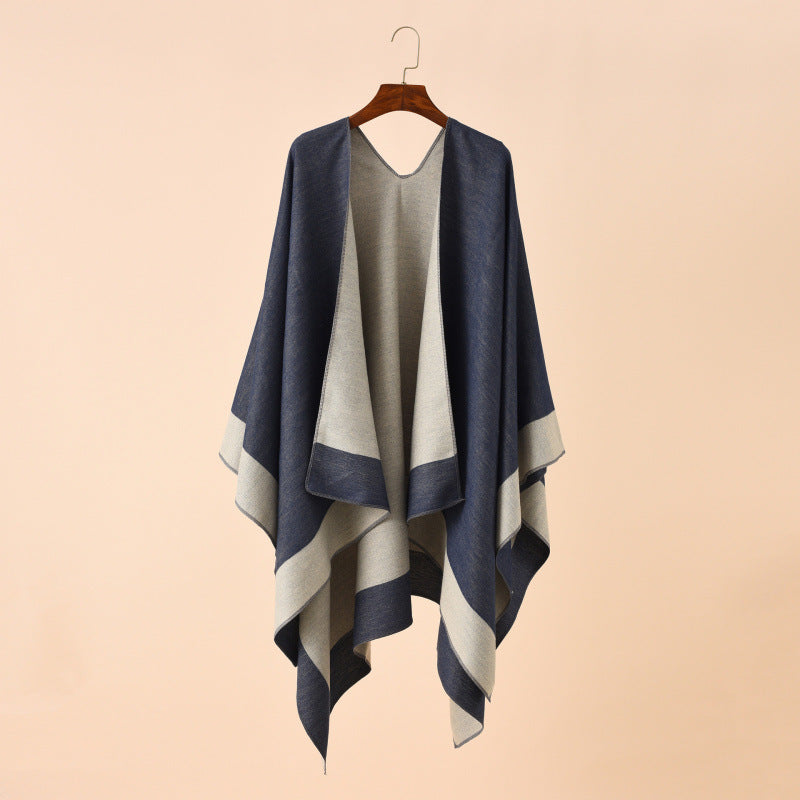 Shawl Wraps for Women, Elegant Knitted Cape Open Front Poncho Scarf Blanket Cardigan Coat for Spring, Autumn, and Winter