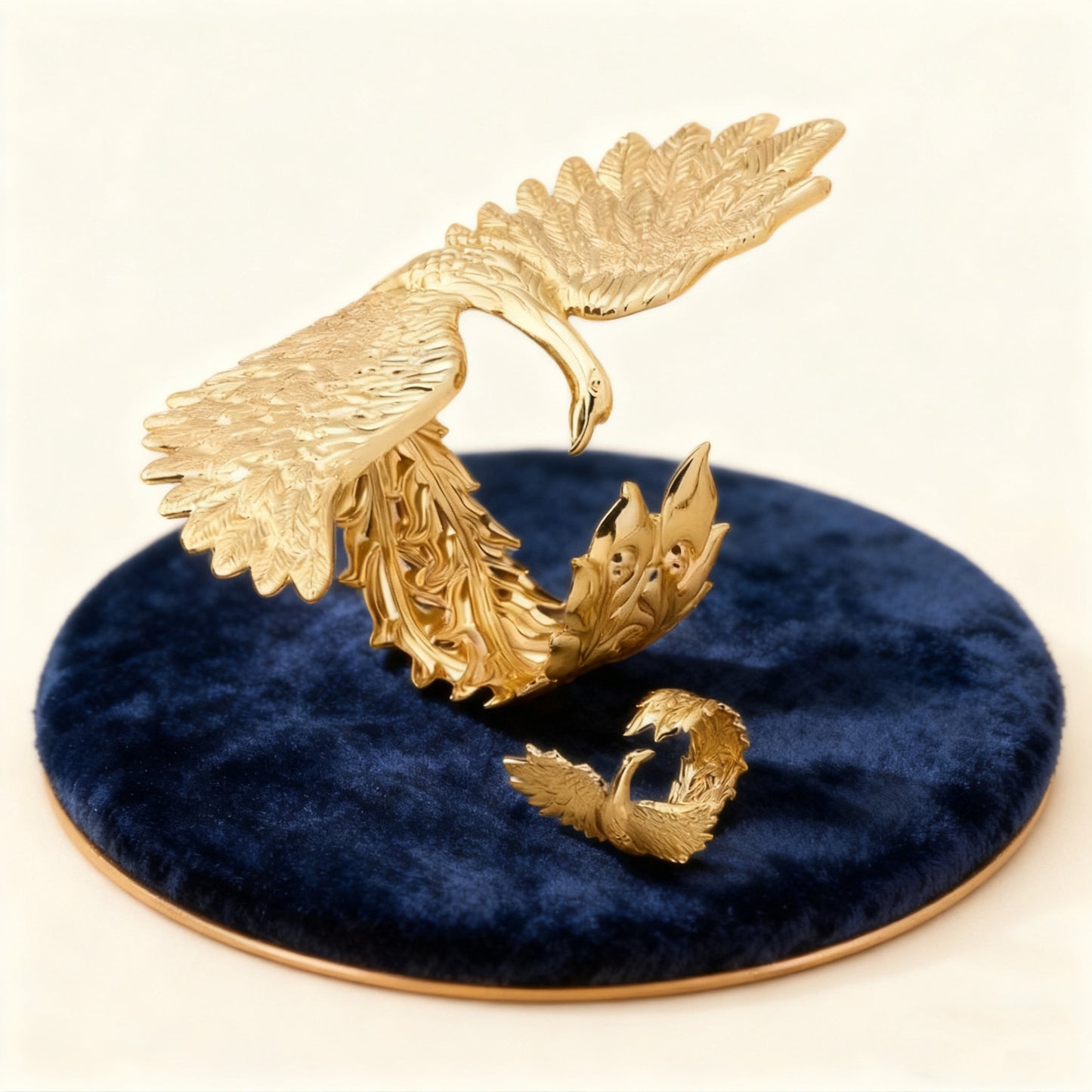 New Phoenix Gold Bracelet Ring Set Elegant, Atmospheric, and Fashionable