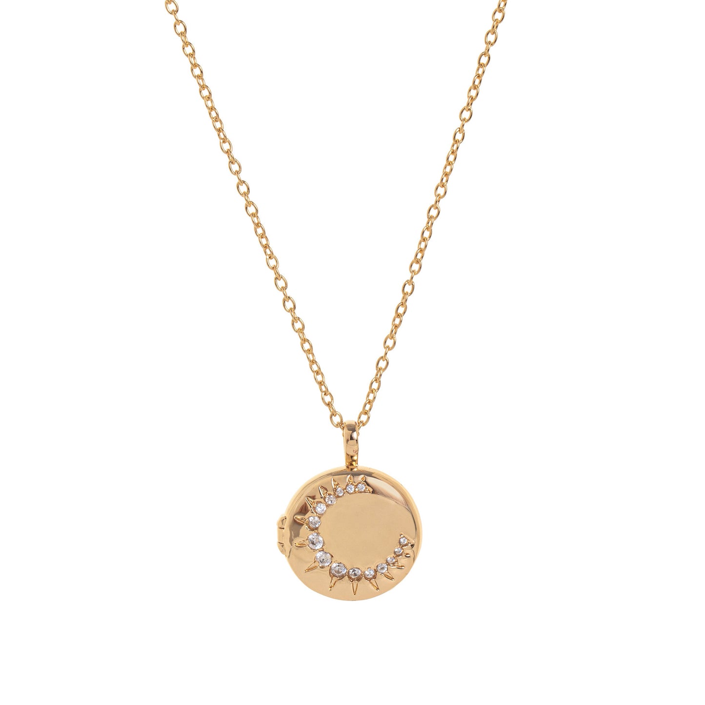 Strawberry Shell Photo Album Fruit Frame Necklace Retro Hinged Necklace with Genuine Gold Plating & Color Retention