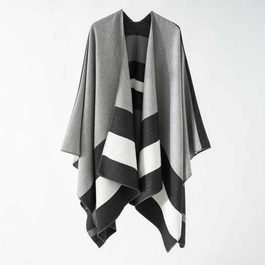 Shawl Wraps for Women, Elegant Knitted Cape Open Front Poncho Scarf Blanket Cardigan Coat for Spring, Autumn, and Winter