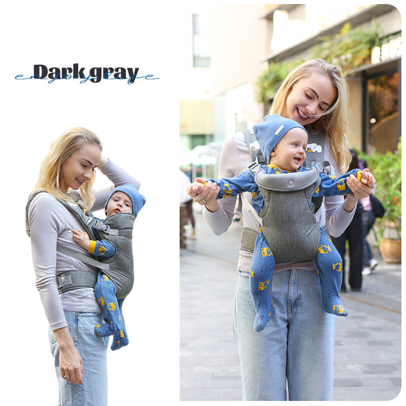 Baby Carrier, Baby Carrier Newborn to Toddler, Ergonomic, Cozy and Lightweight Infant Carrier for 7-44lbs, Toddler Carrier Ideal for Hands-Free Parenting with Zipper Pouch, Bottle Bag, Windproof Cover