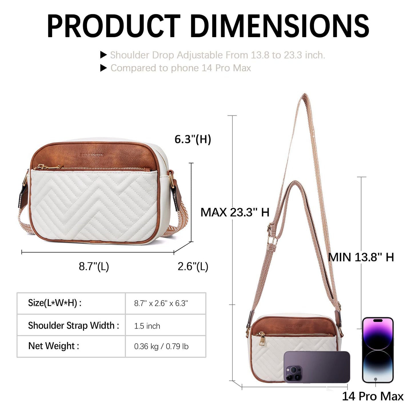 Quilted Crossbody Bags for Women Vegan Leather Purses Small Shoulder Handbags with Wide Strap | Quilted, Small, with Wide Strap, Quilted, Purses, Small