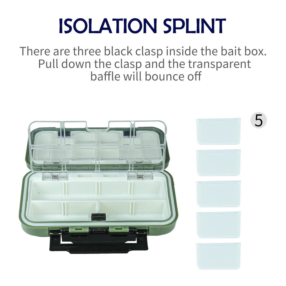 A237  Multifunctional Waterproof Fishing Tackle Box, Shockproof Auto Pop-Up Lure Box, Hook Accessory Storage Case