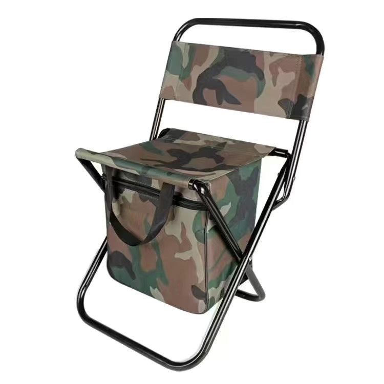 Fishing Chair with Cooler Bag Compact Fishing Stool Foldable Camping Chair