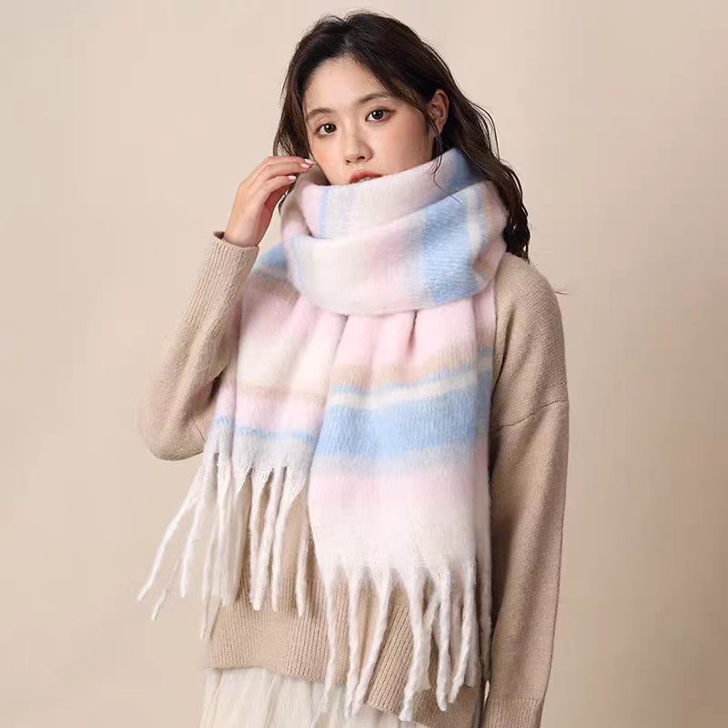 Women's Scarf Winter Warmth Long Shawl Oversized Scarf Thick Blanket-Style Scarf for Cold Weather