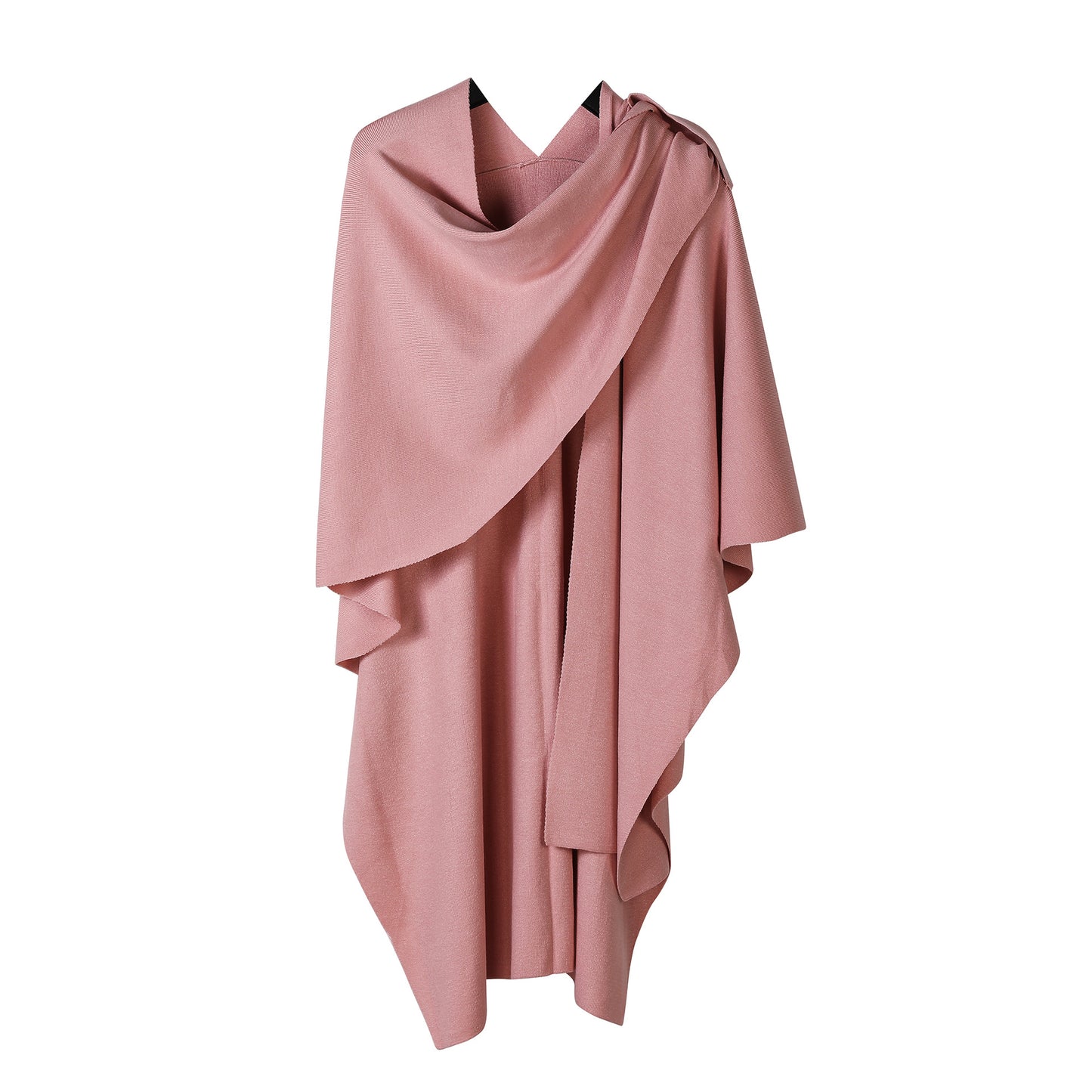 Womens Large Cross Front Poncho Sweater Wrap Topper Knitted Elegant Shawls Cape for Fall Winter