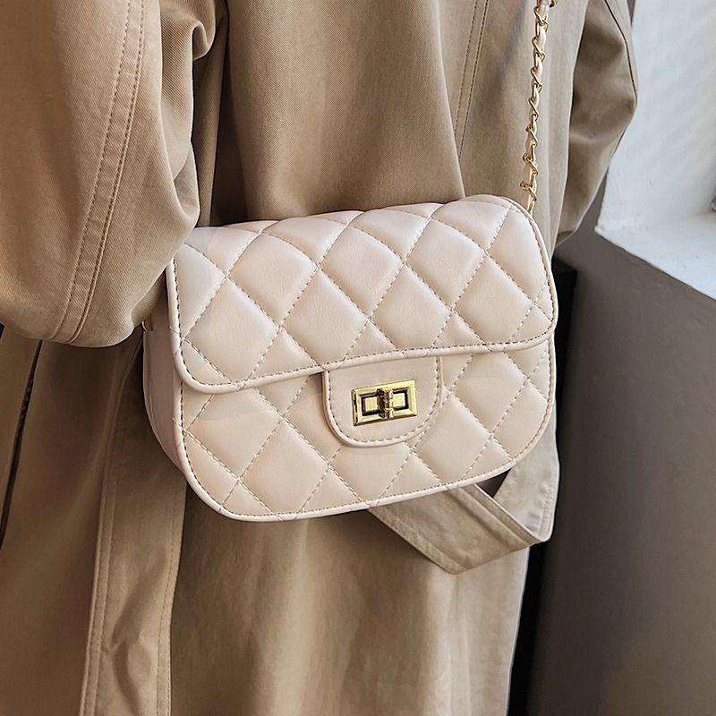 Autumn and winter high-end fashion shoulder bag with diamond grid chain crossbody bag