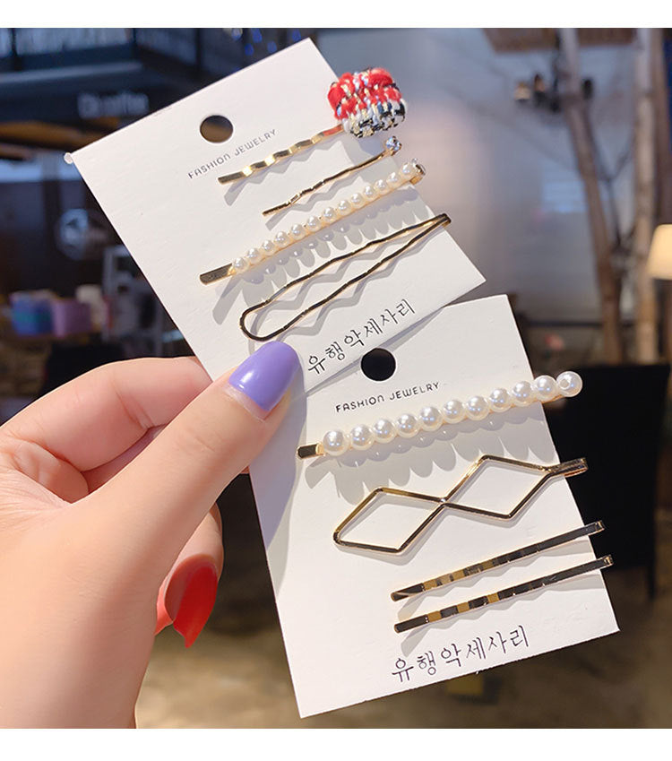 A317  Versatile Pearl Side Hair Clips, Minimalist Hair Accessories for Bangs