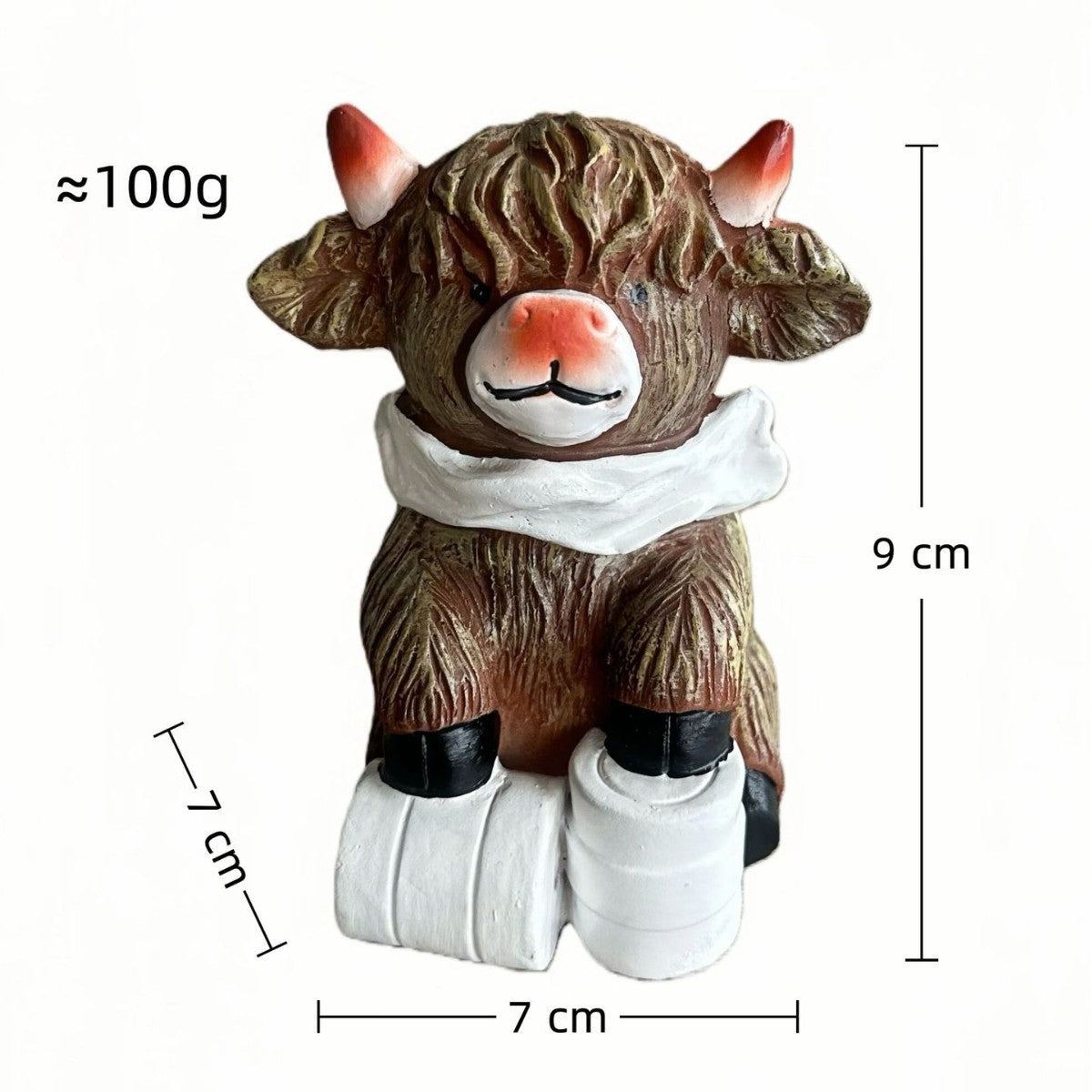 Bathroom Decor Highland Cow Statue Resin Ornament Craft Creative Holiday Home Decor Gift