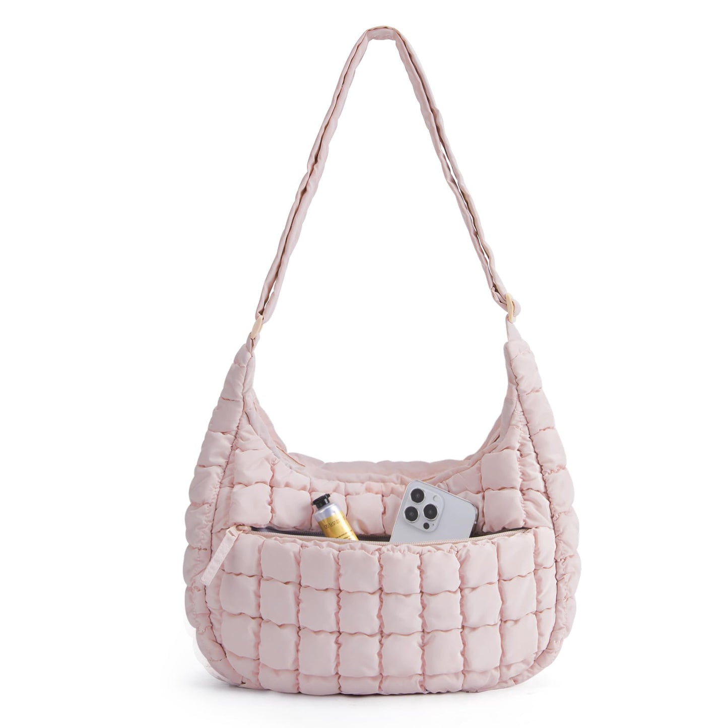 Large-Capacity Cloud Bubble Bag Pleated Shoulder Bag Solid-Color Crossbody Bag