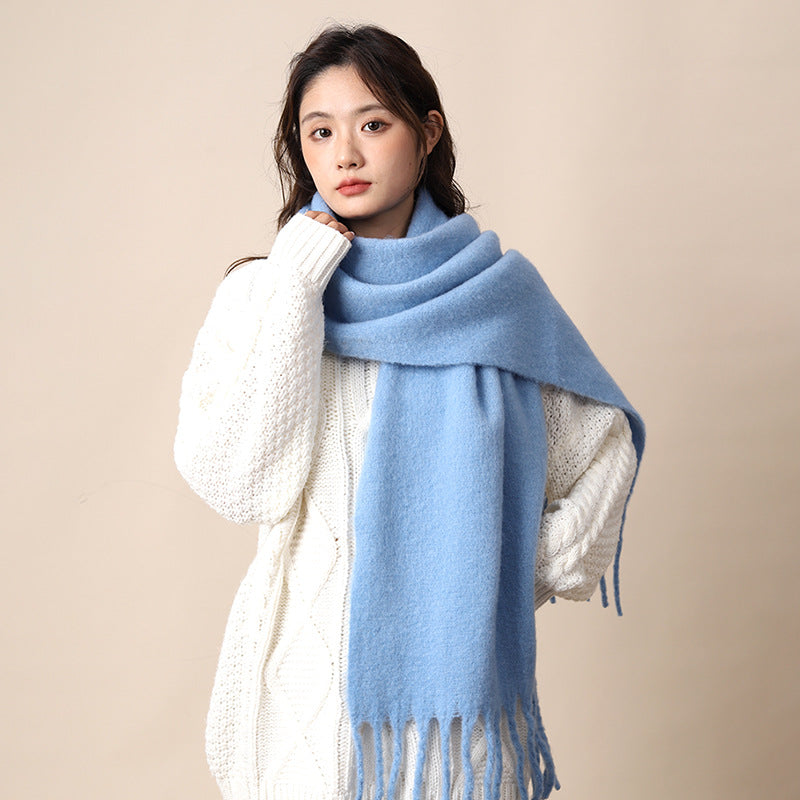 Women's Scarf Winter Warmth Long Shawl Oversized Scarf Thick Blanket-Style Scarf for Cold Weather