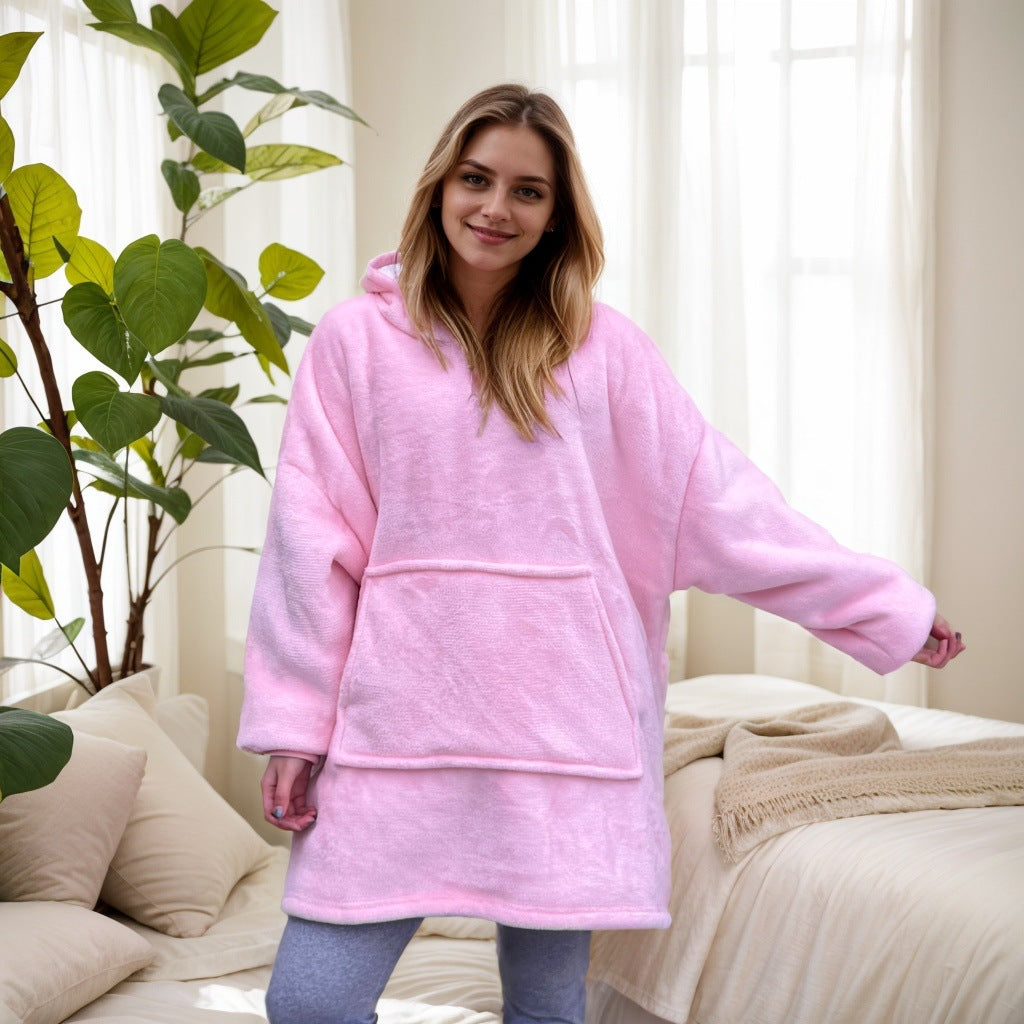 Wearable Blanket Hoodie, Oversized Sherpa Fleece Sweatshirt with Giant Pocket, Birthday Gifts for Women, Mom, Sister