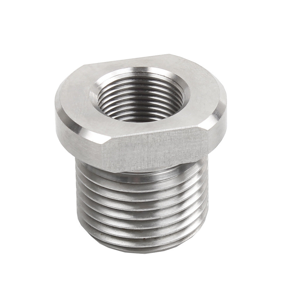 A312  Auto Modified Fuel Filter Adapter 1/2-28 to 3/4-16 Stainless Steel Filter Fitting