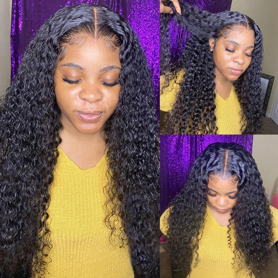 A272  Rose Net Lace Front Afro Kinky Curly Wig, Soft Lace Adjustable Style, Comfortable Breathable Wig
