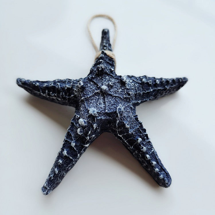 A209  Mediterranean Charm Starfish Wall Hanging, Creative Fishing Net Home Entrance Wall Decor Pendant