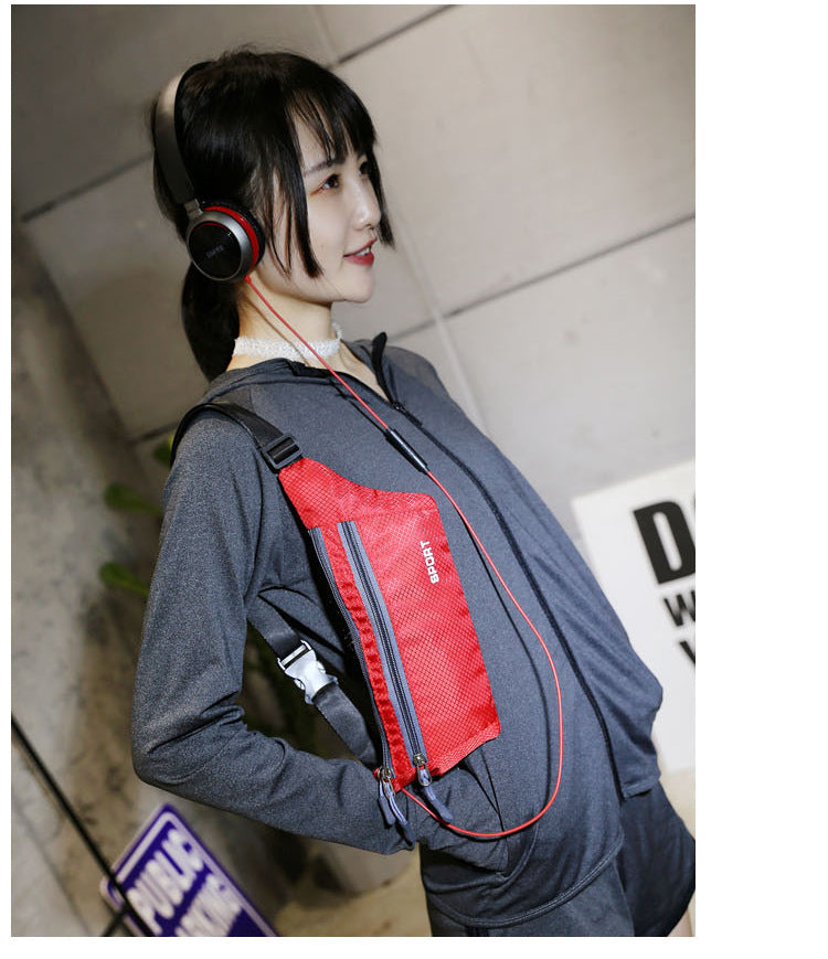 A318  Multifunctional Outdoor Sports Waist Bag for Men Women, Lightweight Crossbody Chest Bag with Phone Pocket