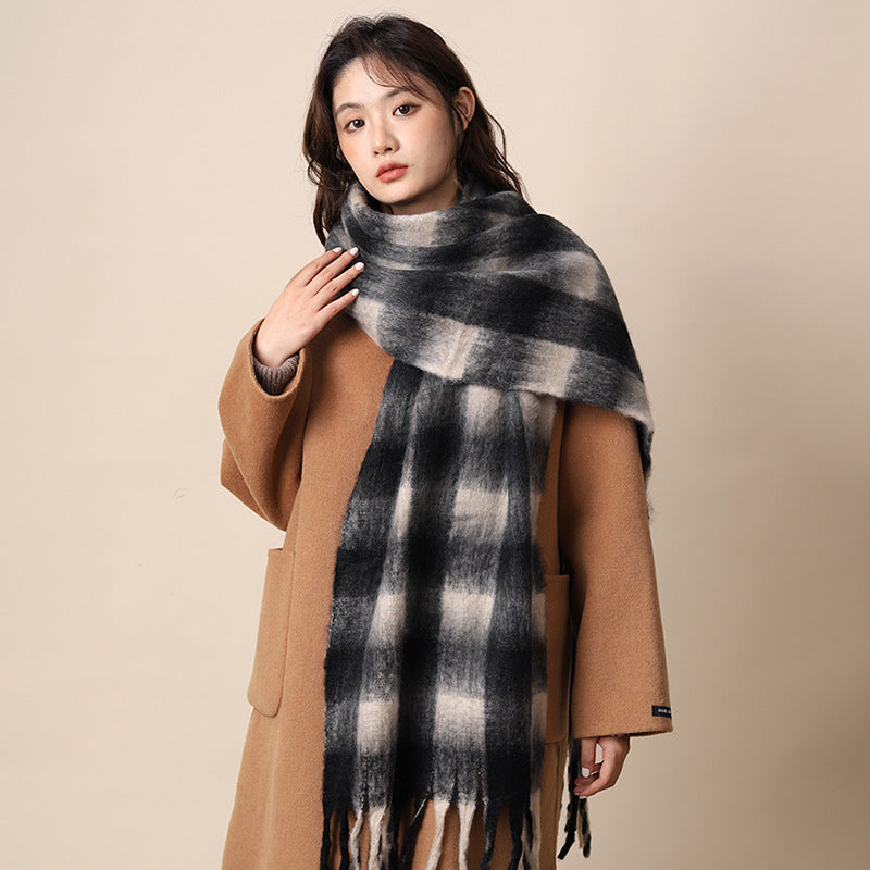 Women's Scarf Winter Warmth Long Shawl Oversized Scarf Thick Blanket-Style Scarf for Cold Weather
