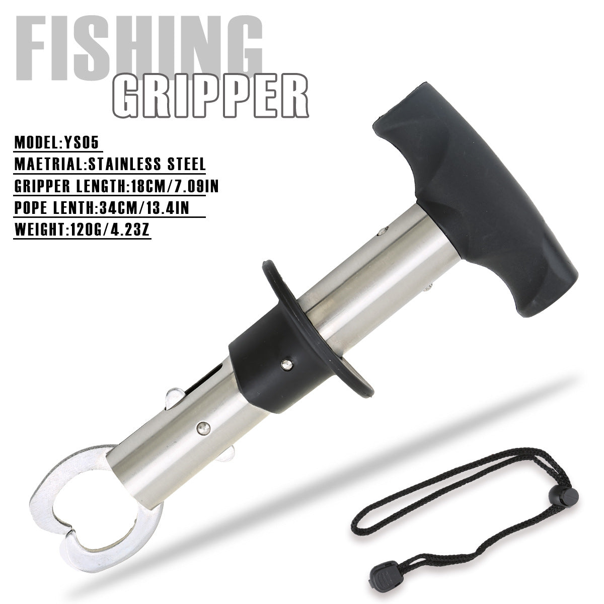 A183  Outdoor Fishing Mini Fish Gripper Pliers, Multi-function Long Handle Fish Holder, Fishing Clamp Tool