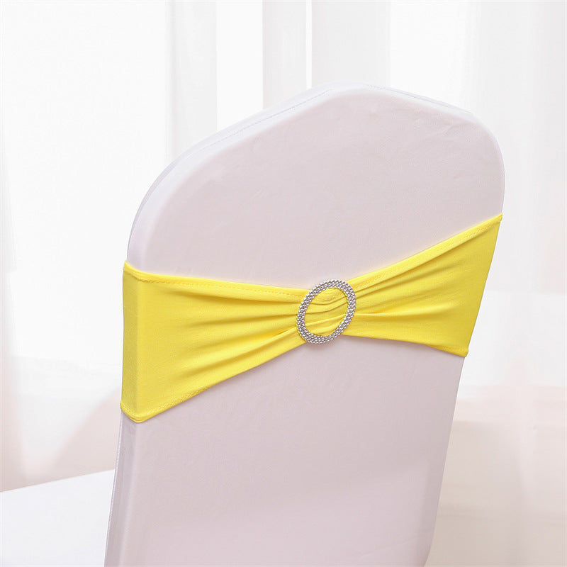Spandex Chair Sashes Bands 50PCS Stretch Chair Ties Bows with Buckle Slider for Wedding Party Banquet Decoration