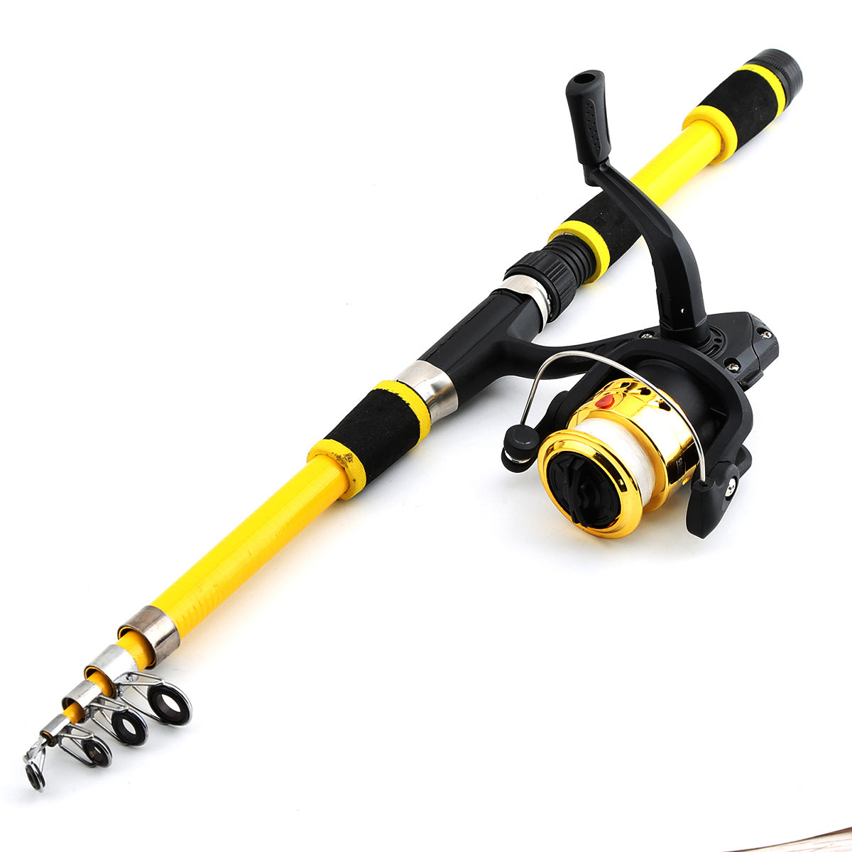 F346  Portable Kids Fishing Rod Set 1.8/2.1m Lightweight Fishing Pole Combo for Boys Girls
