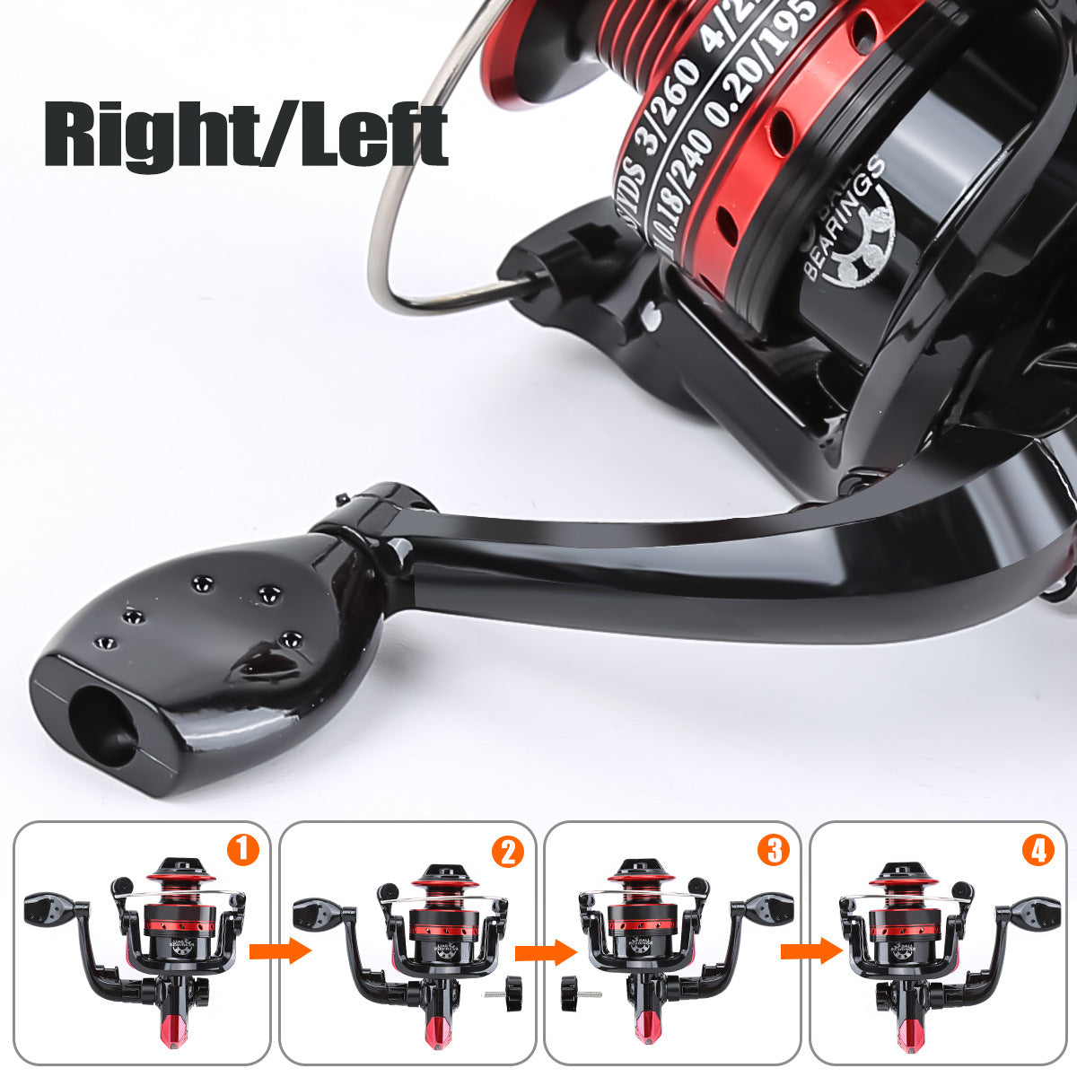 A265  GXR Series Smooth Spinning Reel, 5.2:1 Metal Spool Long Casting Reel
