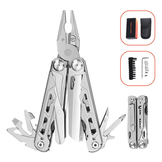 Multitool,  Stainless Steel Multi Tool Pliers with Self-Locking, Pocket Knife, Nylon Sheath, Professional (EDC) Multi-Tool for Survival, Camping and Hunting, Hiking, Gifts for Men