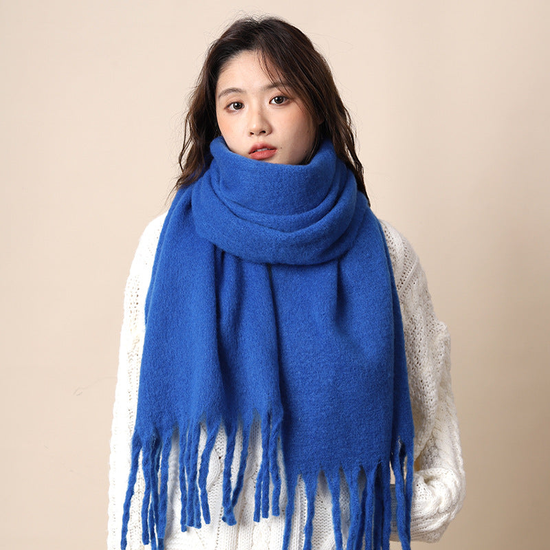 Women's Scarf Winter Warmth Long Shawl Oversized Scarf Thick Blanket-Style Scarf for Cold Weather
