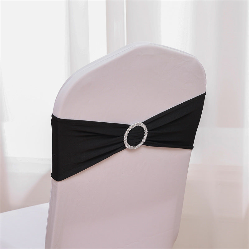 Spandex Chair Sashes Bands 50PCS Stretch Chair Ties Bows with Buckle Slider for Wedding Party Banquet Decoration