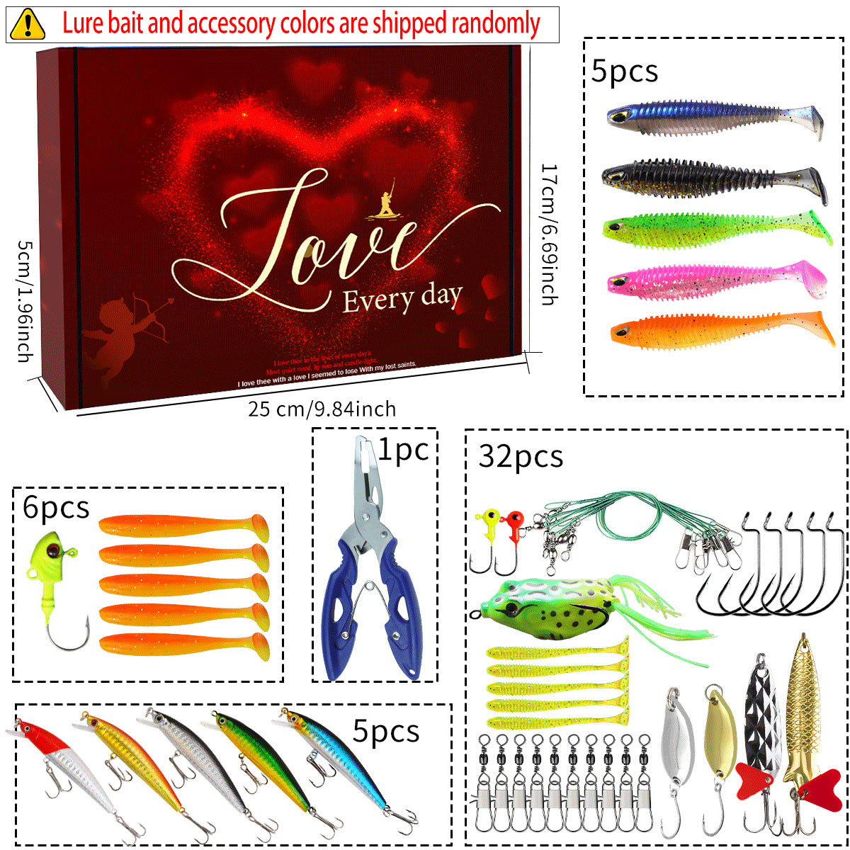 A245  Mystery Fishing Lures Set, Multi-purpose Fishing Kit for Largemouth Bass, Smallmouth Bass & Trout