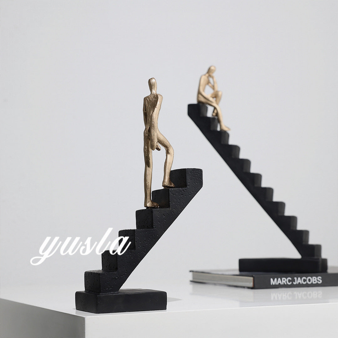 Modern Desk Decor  - Abstract Sculpture  as Motivation - Modern Home Decor Figure Made of Marble Resin - Aesthetic Statue for Living Room & Office décor as a Gift