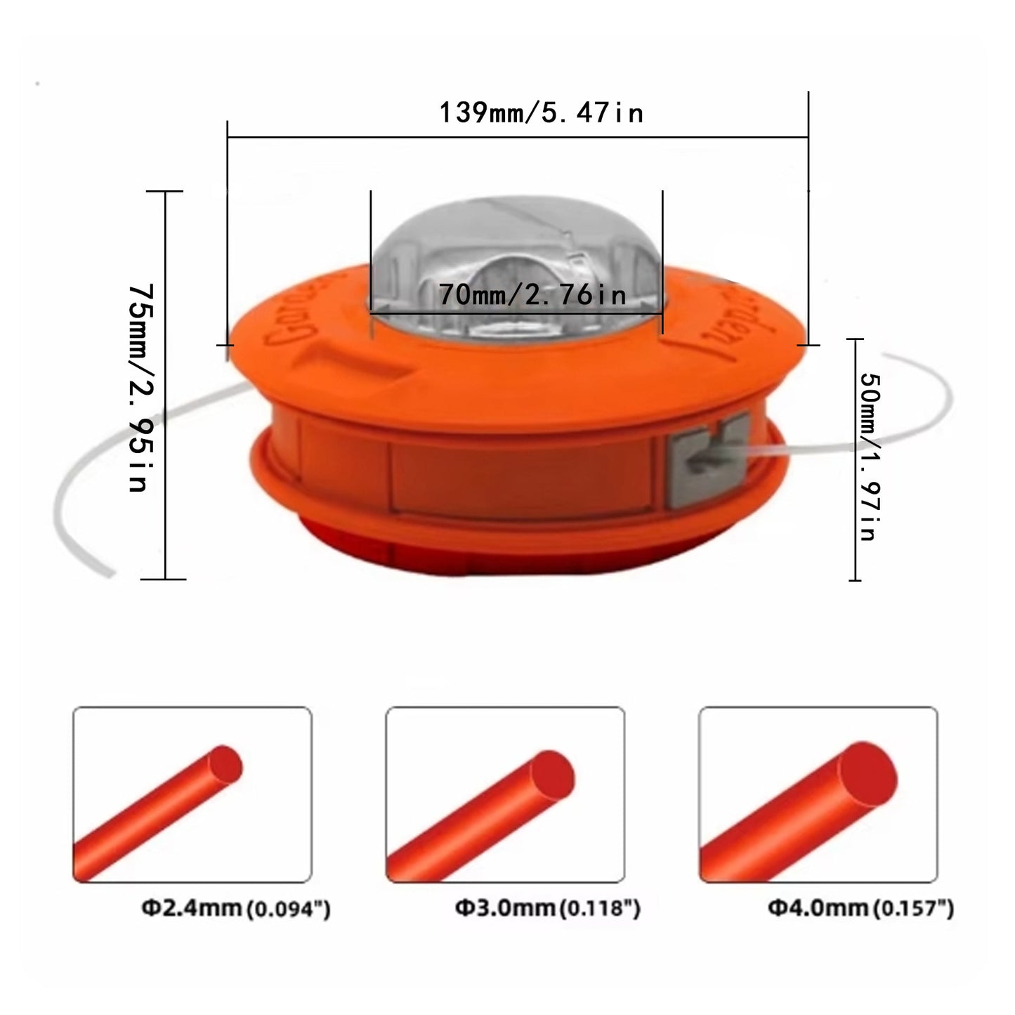 A307  Universal EU Size Grass Cutter Head, No Disassembly Automatic Line Feed Trimmer Head Parts