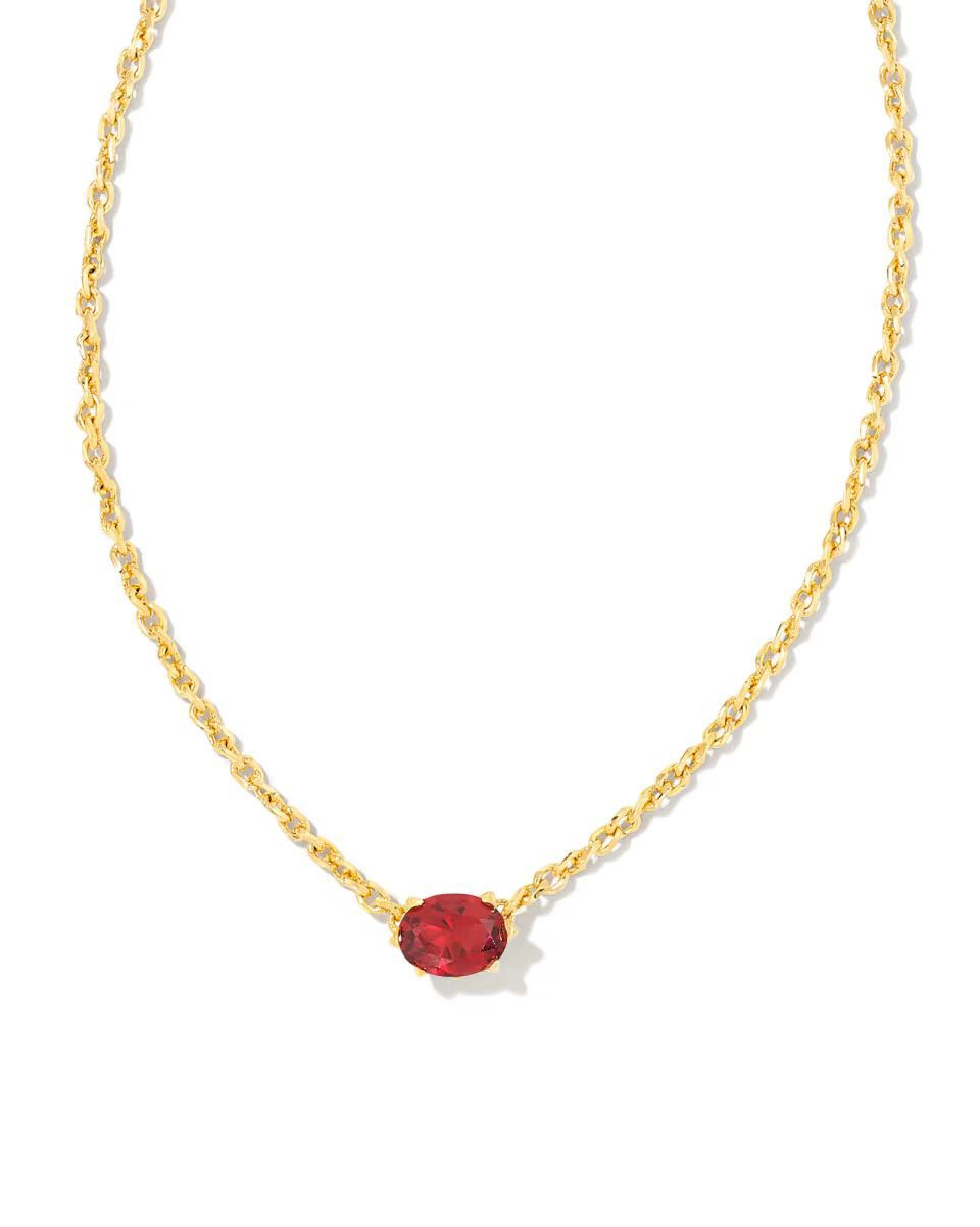 A358   New Luxury Colorful Gold Oval Gem Pendant Necklace Minimalist Dainty Clavicle Chain Fashion Women Jewelry