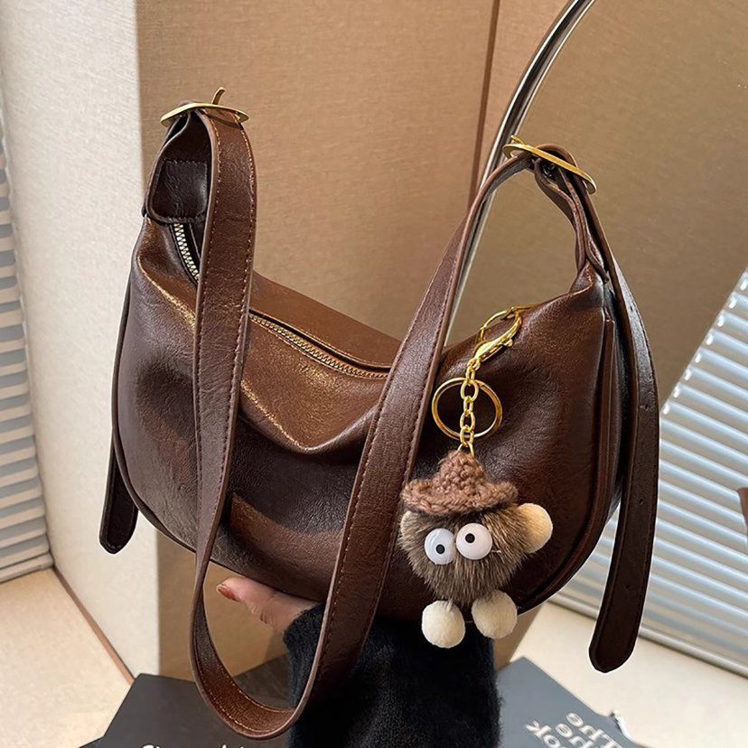 Autumn and Winter Fashion Casual Shoulder Bag Premium Texture Dumpling Bag
