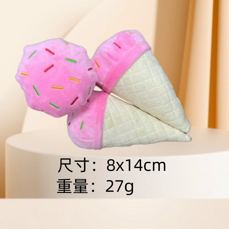 Dog Chew Toys for Training, Teething, and Dental Care Multiple Realistic Food-Shaped Plush Pet Toys