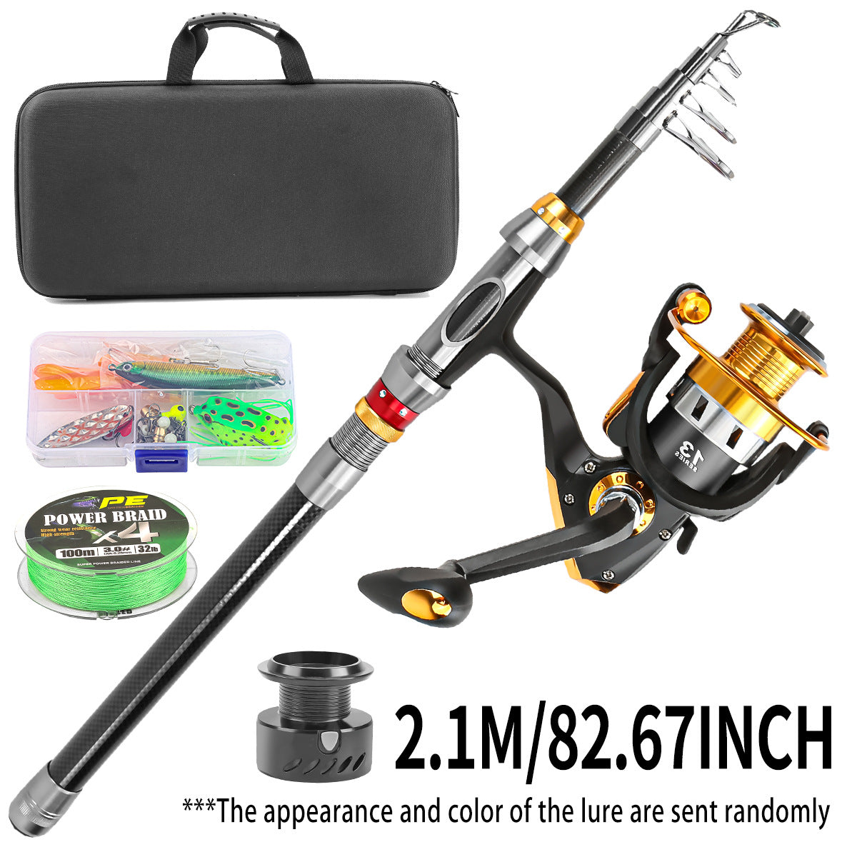 A241  Hot Sale Carbon Fiber Telescopic Fishing Rod, Portable Travel Fishing Combo, Long Throw Casting Saltwater Rod