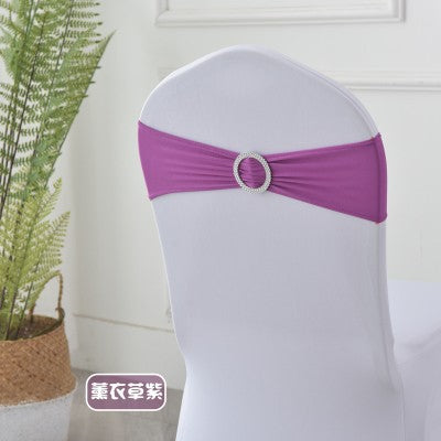 Spandex Chair Sashes Bands 50PCS Stretch Chair Ties Bows with Buckle Slider for Wedding Party Banquet Decoration