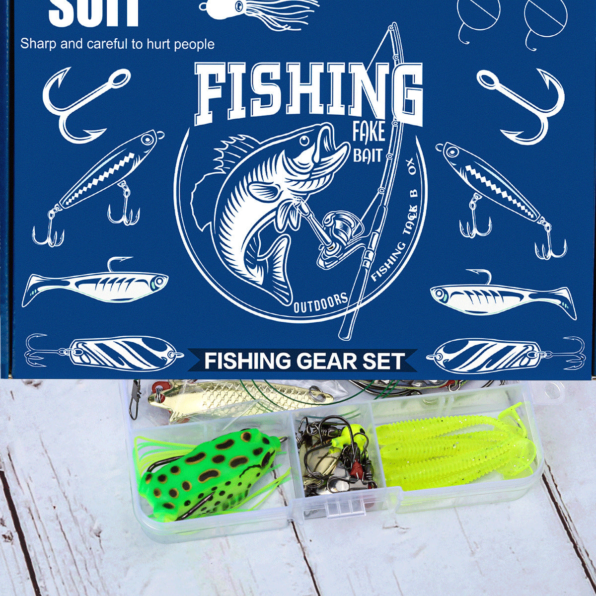 A245  Mystery Fishing Lures Set, Multi-purpose Fishing Kit for Largemouth Bass, Smallmouth Bass & Trout