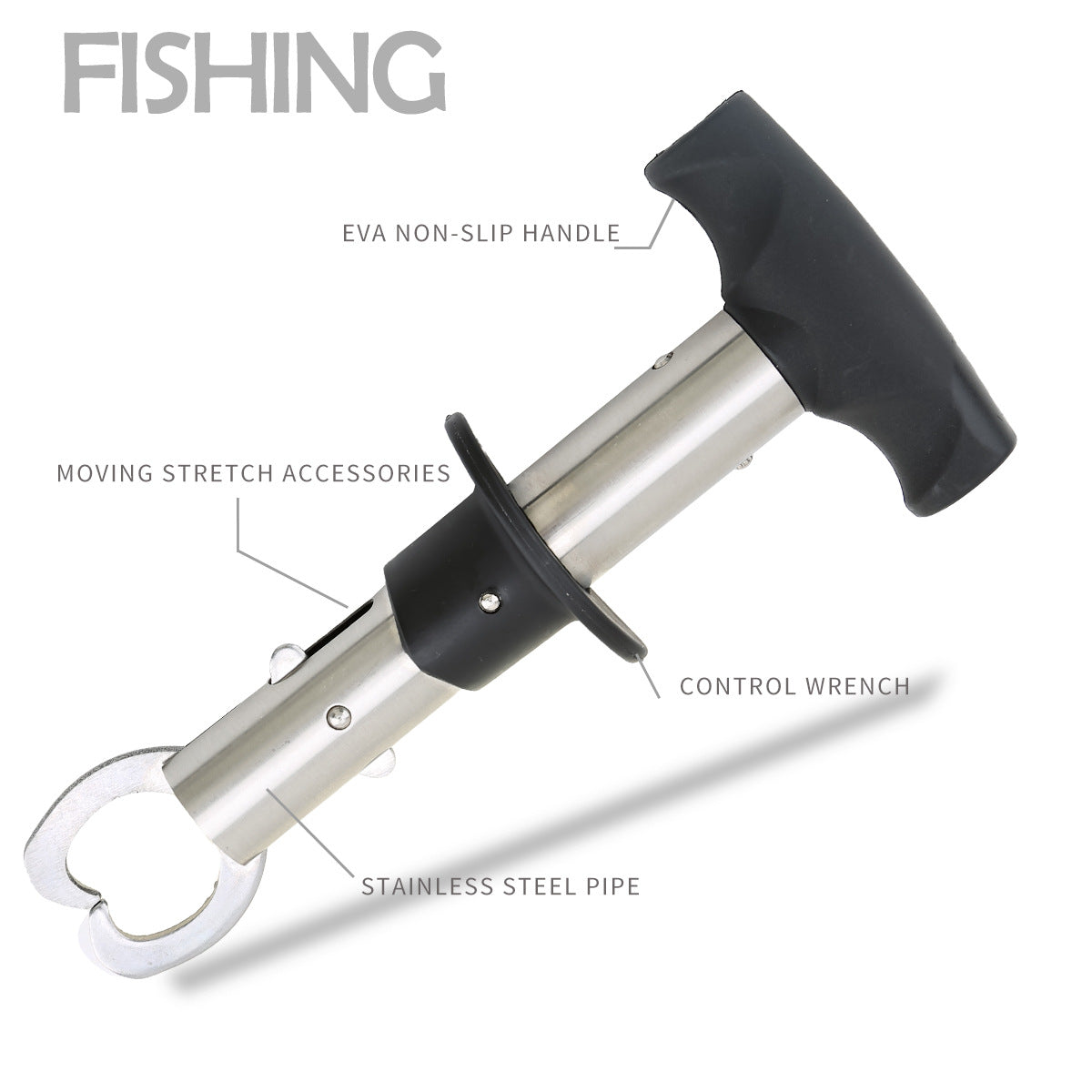 A183  Outdoor Fishing Mini Fish Gripper Pliers, Multi-function Long Handle Fish Holder, Fishing Clamp Tool
