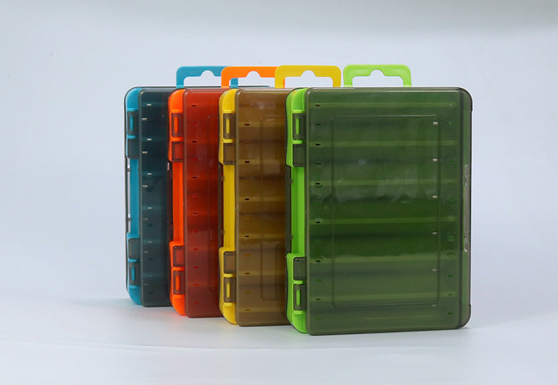 A268  Multi-Color Double-Sided Fishing Wooden Shrimp Box, Lure Bait Storage, Sea Fishing Accessory Organizer