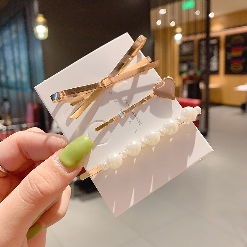 A317  Versatile Pearl Side Hair Clips, Minimalist Hair Accessories for Bangs