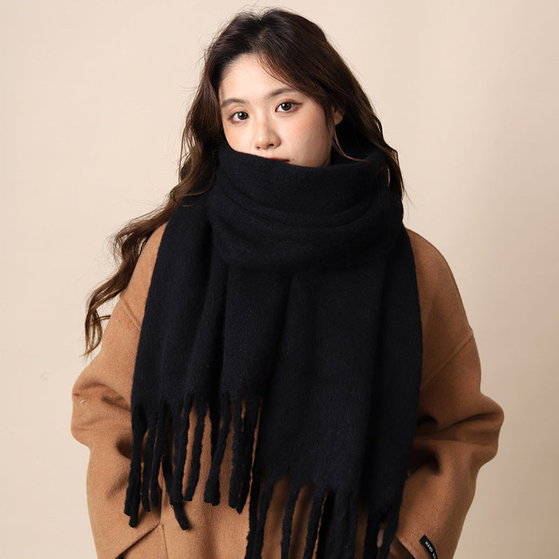 Women's Scarf Winter Warmth Long Shawl Oversized Scarf Thick Blanket-Style Scarf for Cold Weather